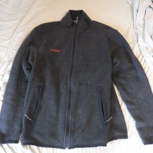 Mammut Men Size XL Grey Heavy Weight Full Zip Jacket